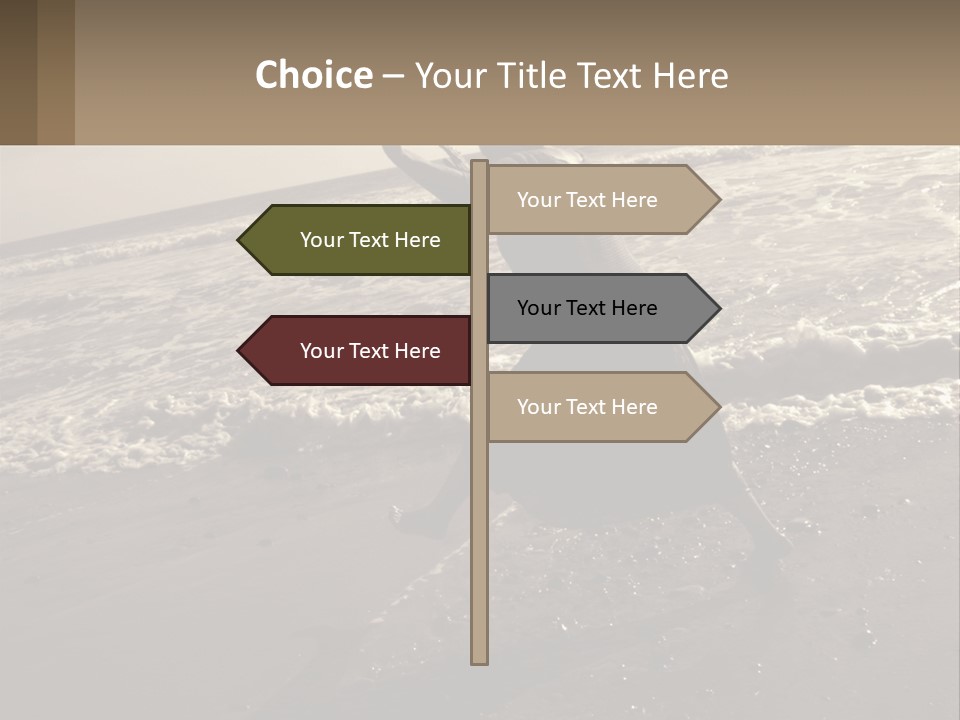 A Woman Walking On The Beach With Her Arms In The Air PowerPoint Template