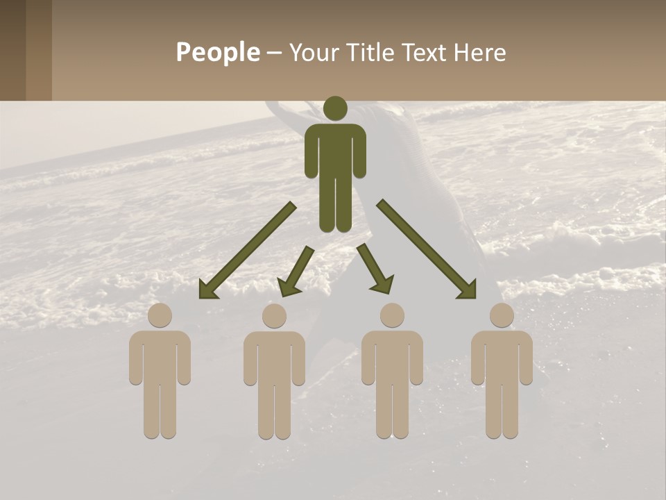 A Woman Walking On The Beach With Her Arms In The Air PowerPoint Template