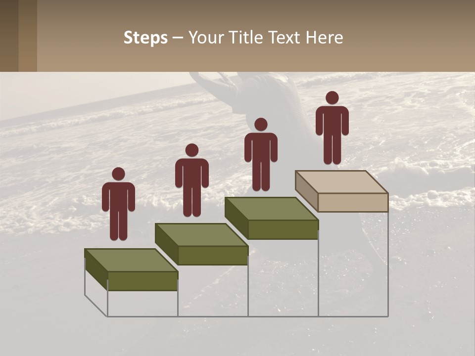 A Woman Walking On The Beach With Her Arms In The Air PowerPoint Template