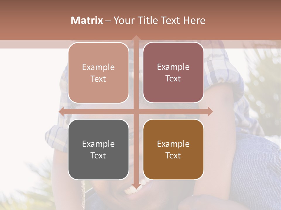 A Man Holding A Child On His Shoulders PowerPoint Template