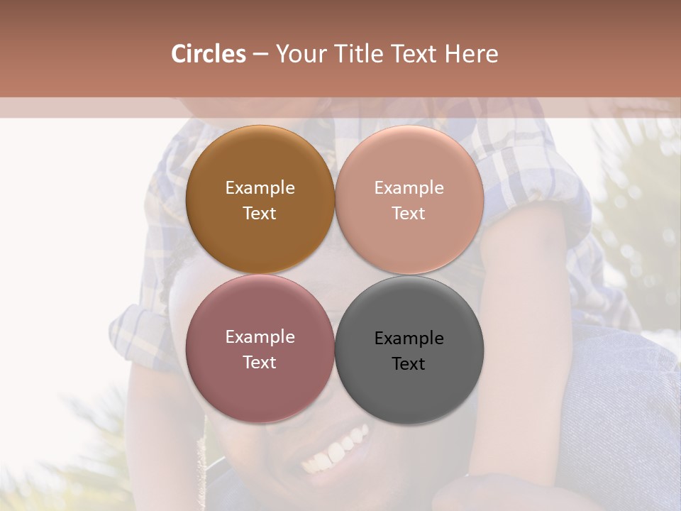 A Man Holding A Child On His Shoulders PowerPoint Template