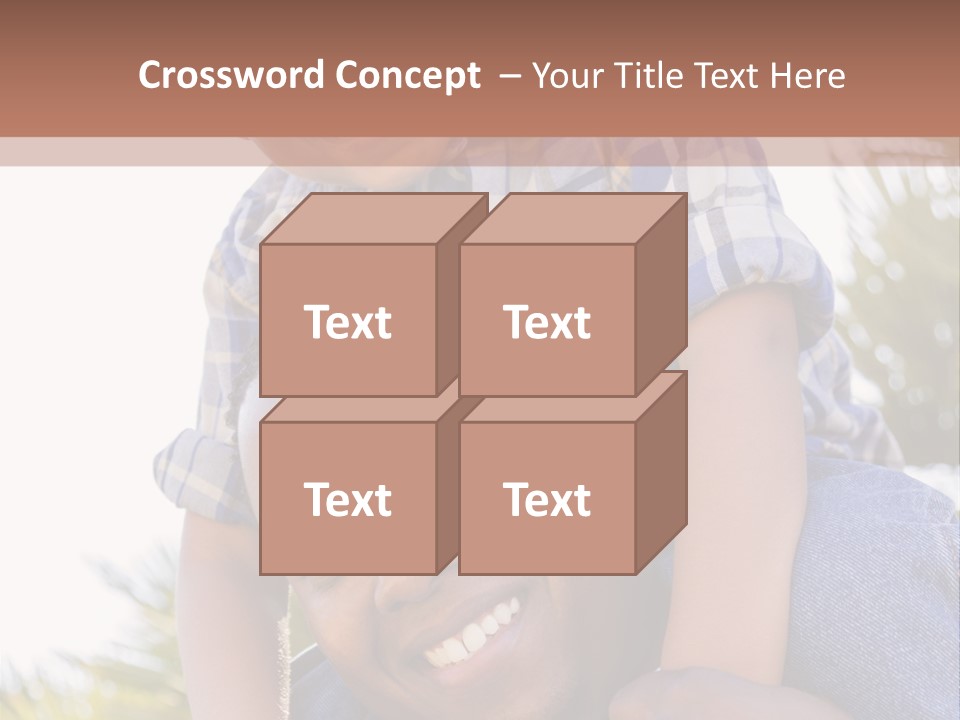 A Man Holding A Child On His Shoulders PowerPoint Template
