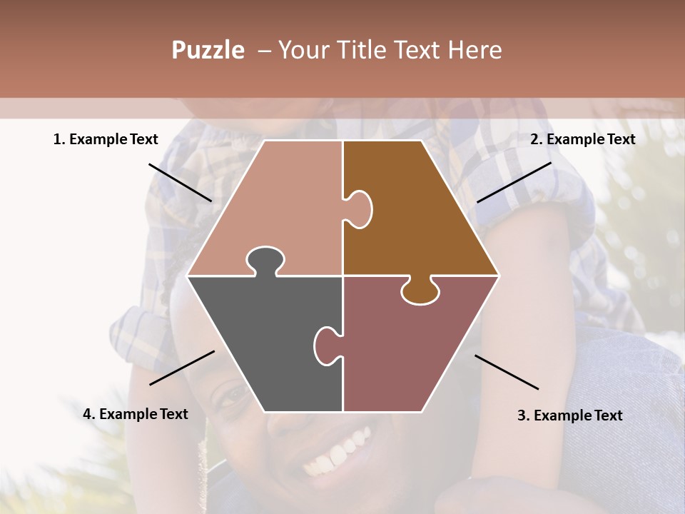 A Man Holding A Child On His Shoulders PowerPoint Template