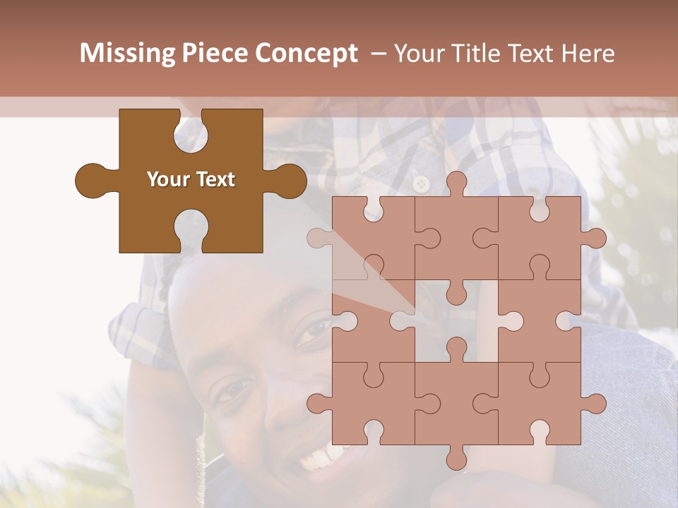 A Man Holding A Child On His Shoulders PowerPoint Template