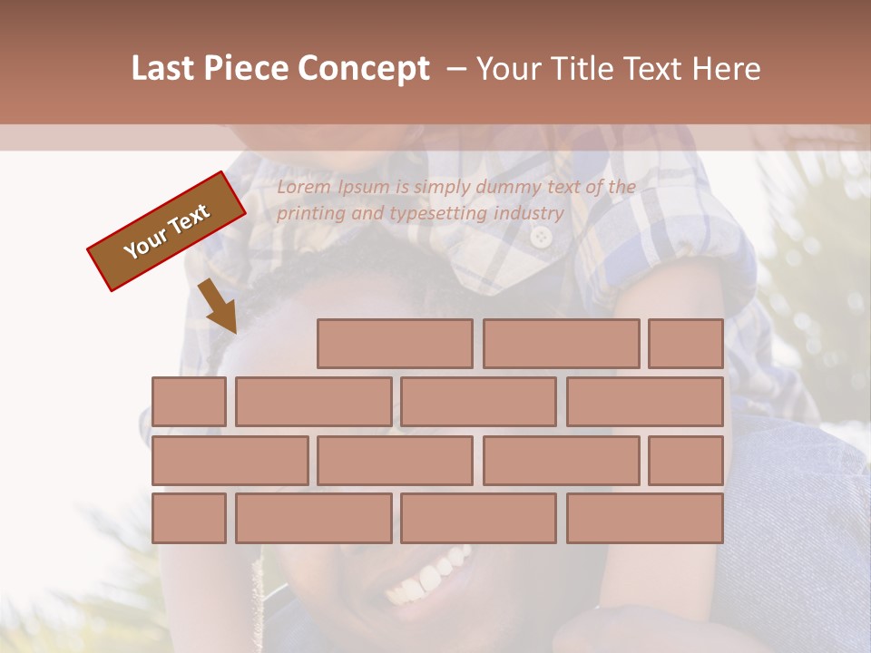 A Man Holding A Child On His Shoulders PowerPoint Template