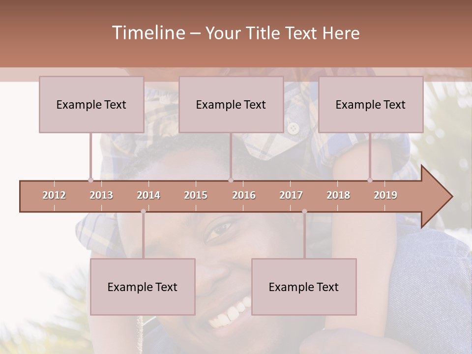A Man Holding A Child On His Shoulders PowerPoint Template