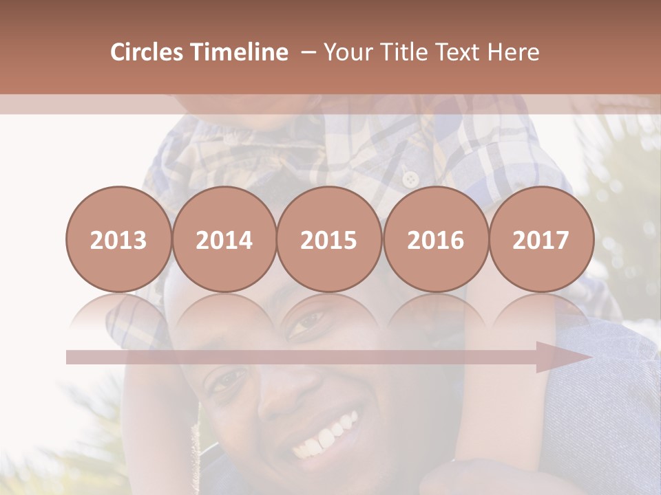 A Man Holding A Child On His Shoulders PowerPoint Template