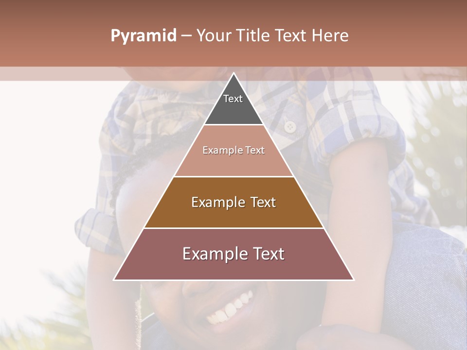 A Man Holding A Child On His Shoulders PowerPoint Template