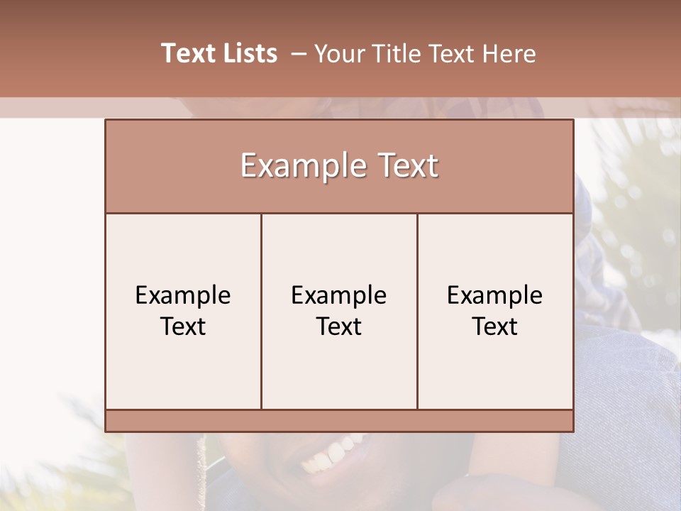 A Man Holding A Child On His Shoulders PowerPoint Template