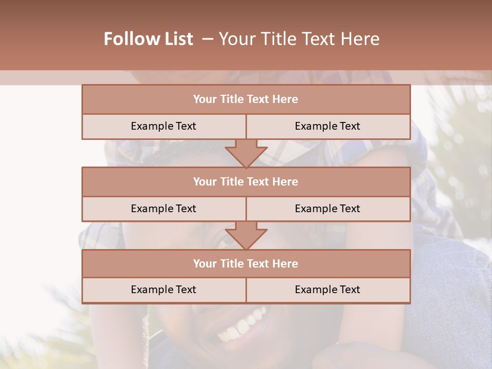 A Man Holding A Child On His Shoulders PowerPoint Template