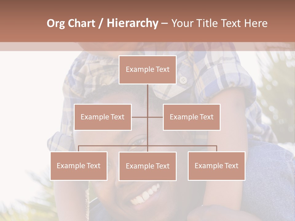 A Man Holding A Child On His Shoulders PowerPoint Template
