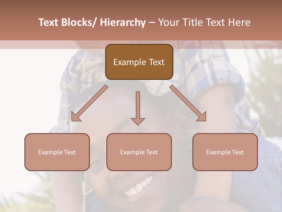 A Man Holding A Child On His Shoulders PowerPoint Template