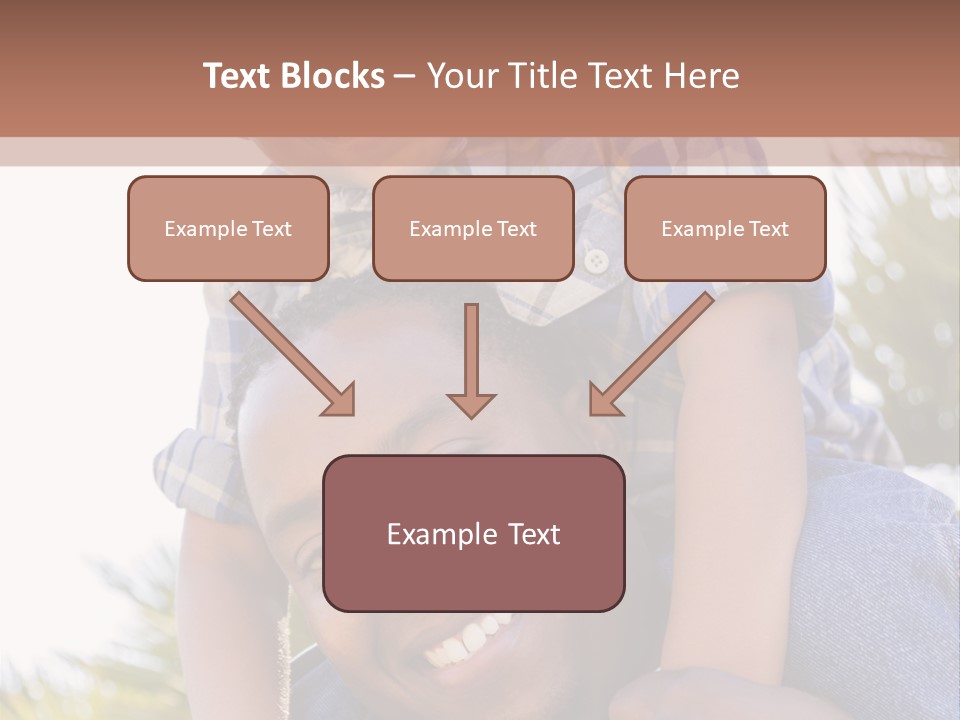 A Man Holding A Child On His Shoulders PowerPoint Template