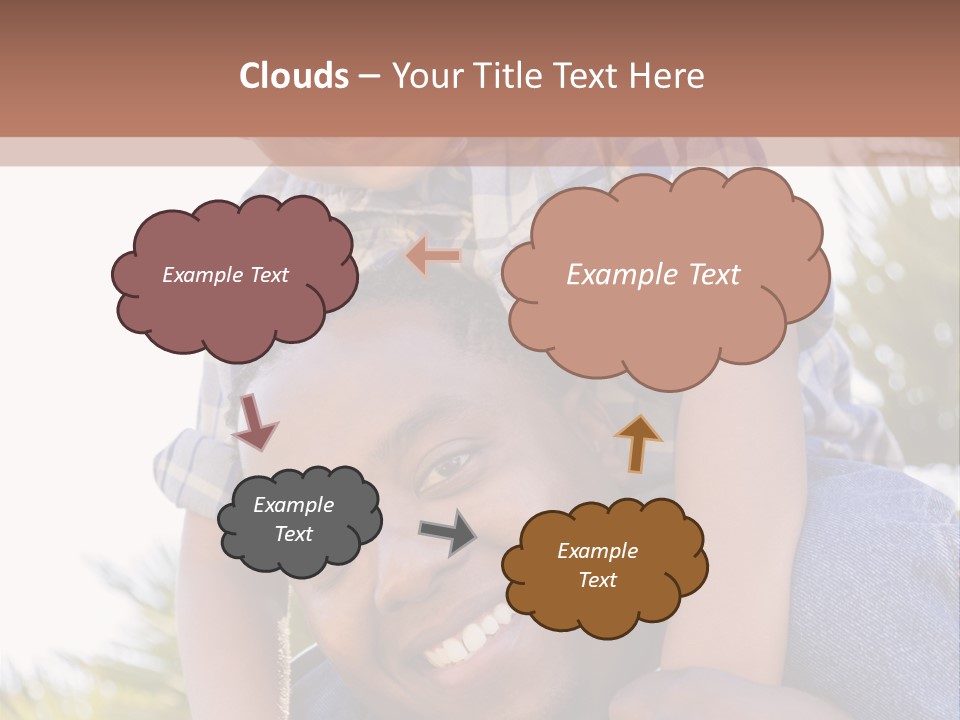 A Man Holding A Child On His Shoulders PowerPoint Template