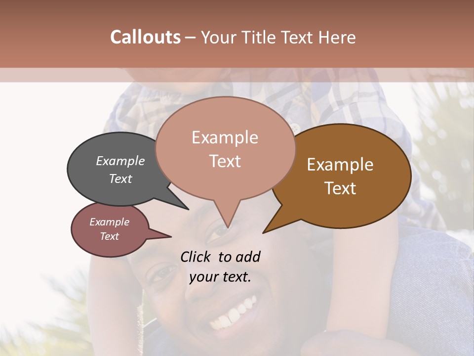 A Man Holding A Child On His Shoulders PowerPoint Template