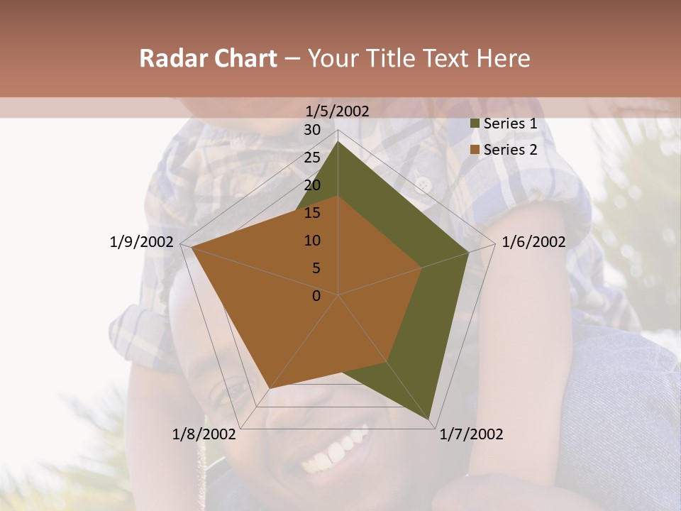 A Man Holding A Child On His Shoulders PowerPoint Template