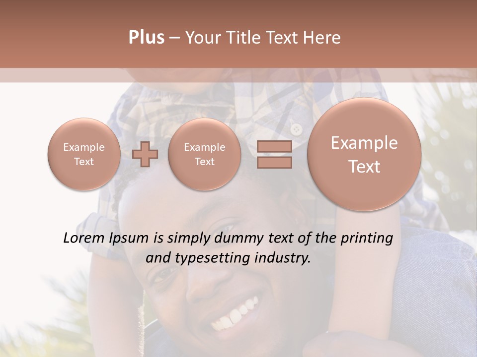 A Man Holding A Child On His Shoulders PowerPoint Template