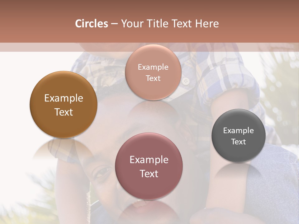 A Man Holding A Child On His Shoulders PowerPoint Template