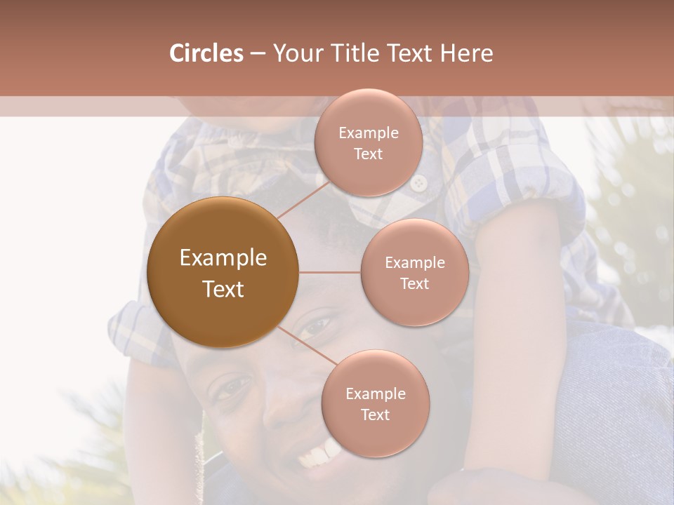 A Man Holding A Child On His Shoulders PowerPoint Template