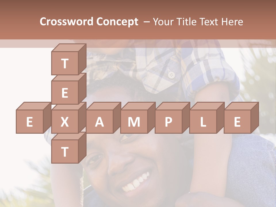 A Man Holding A Child On His Shoulders PowerPoint Template