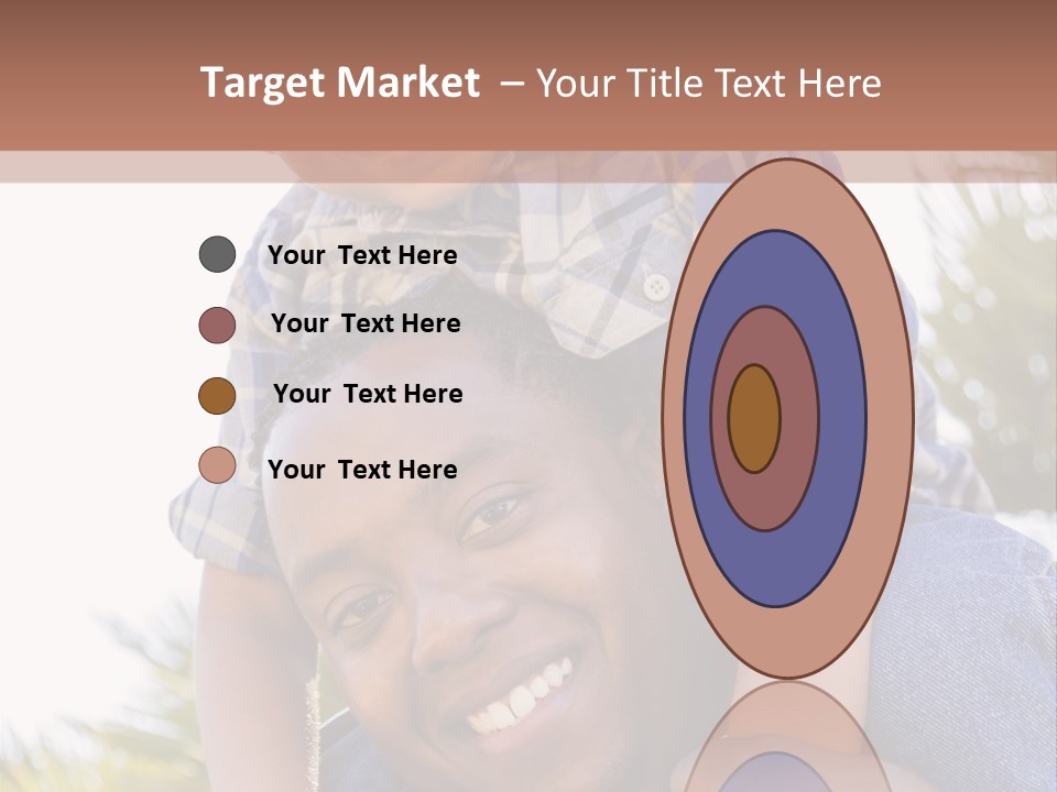 A Man Holding A Child On His Shoulders PowerPoint Template