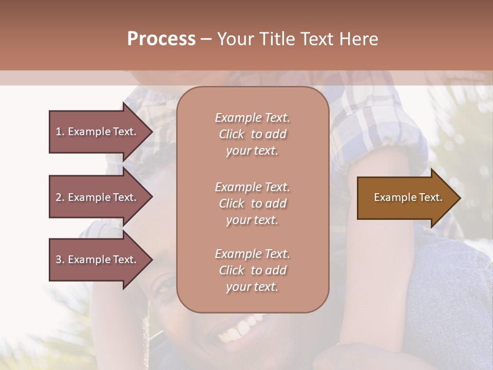 A Man Holding A Child On His Shoulders PowerPoint Template