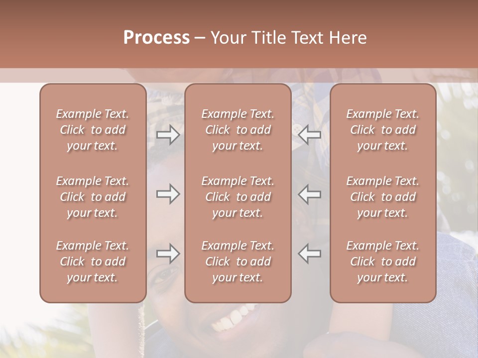 A Man Holding A Child On His Shoulders PowerPoint Template