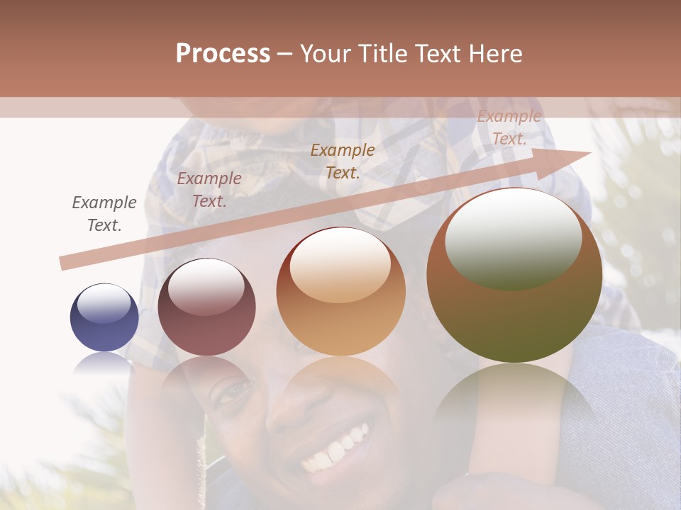 A Man Holding A Child On His Shoulders PowerPoint Template