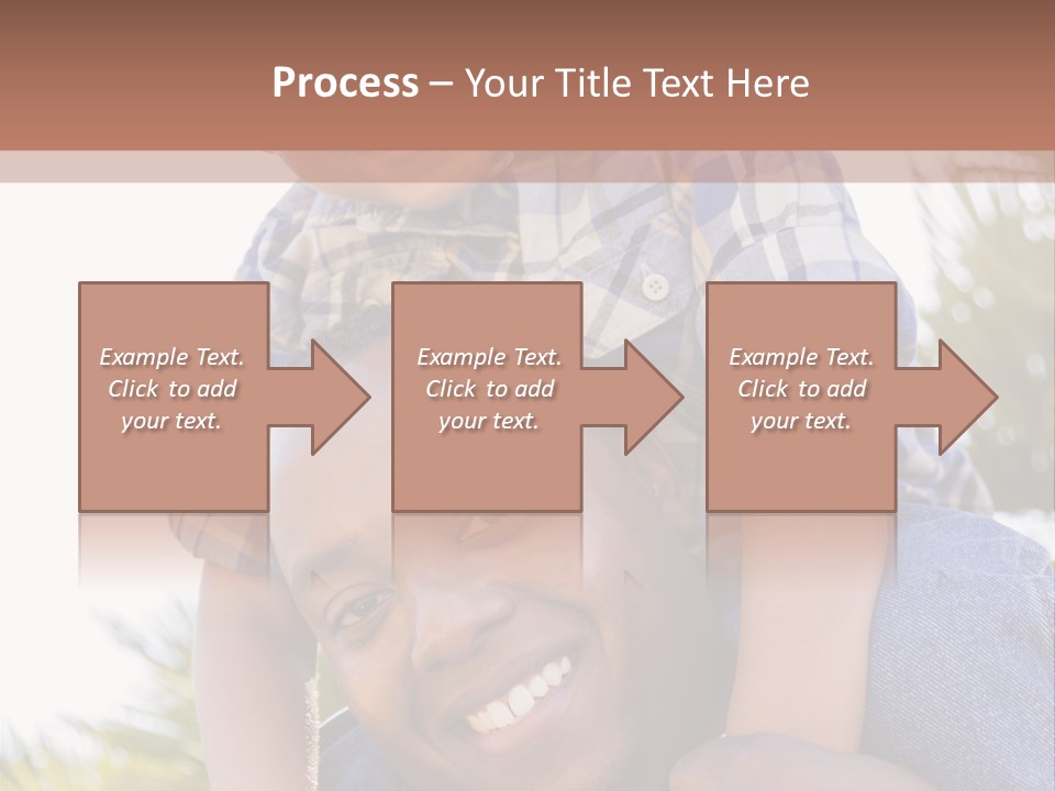 A Man Holding A Child On His Shoulders PowerPoint Template