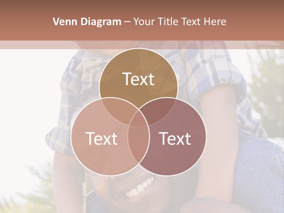 A Man Holding A Child On His Shoulders PowerPoint Template