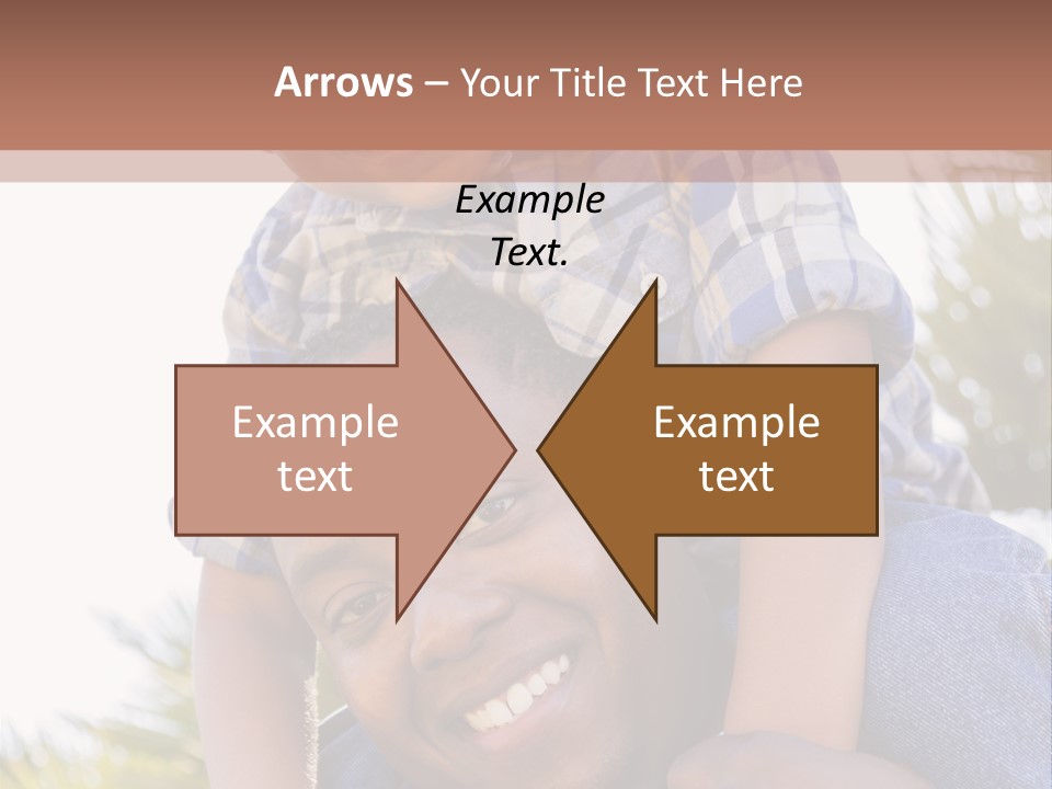 A Man Holding A Child On His Shoulders PowerPoint Template