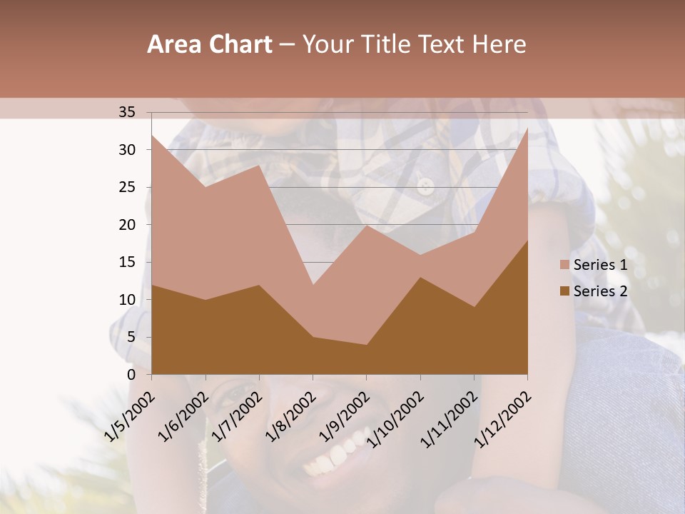 A Man Holding A Child On His Shoulders PowerPoint Template