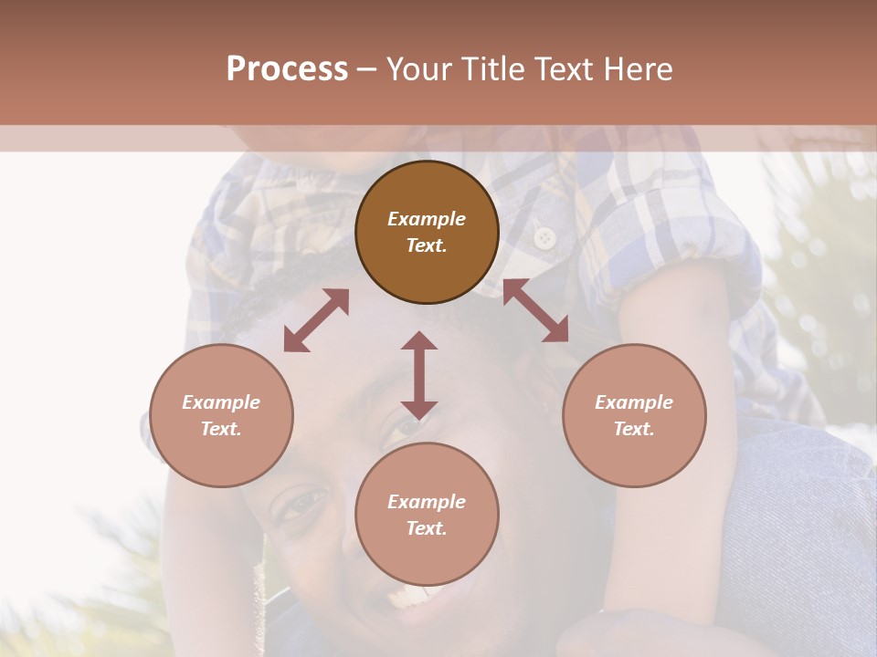 A Man Holding A Child On His Shoulders PowerPoint Template