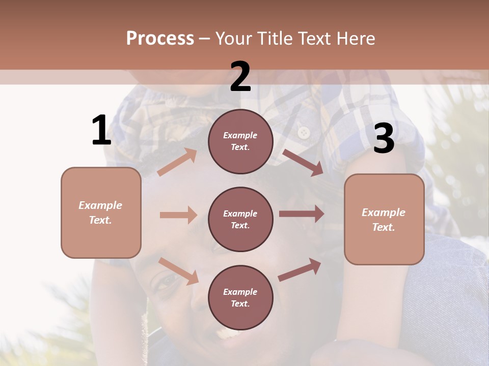 A Man Holding A Child On His Shoulders PowerPoint Template