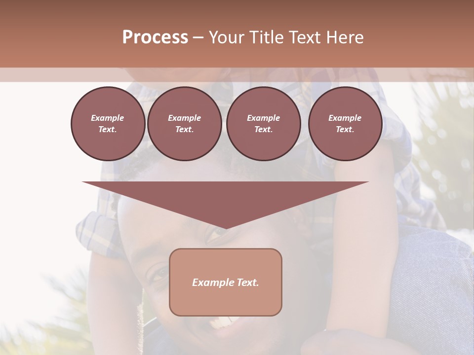 A Man Holding A Child On His Shoulders PowerPoint Template