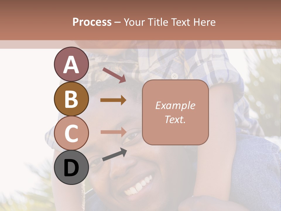 A Man Holding A Child On His Shoulders PowerPoint Template