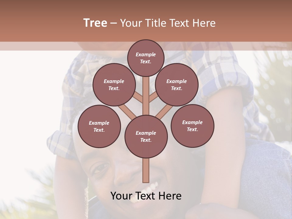 A Man Holding A Child On His Shoulders PowerPoint Template