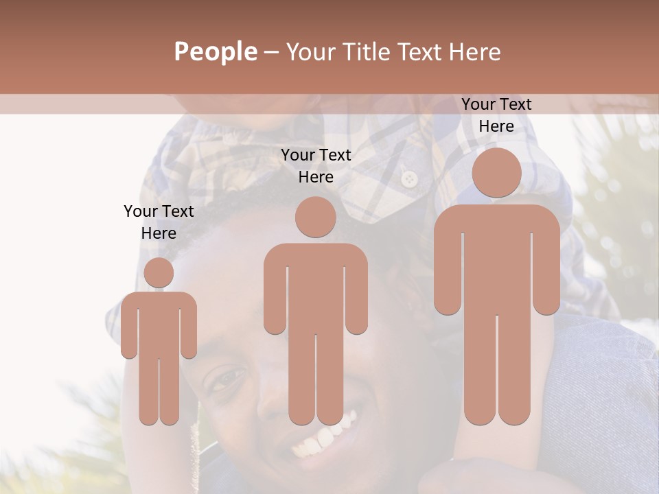 A Man Holding A Child On His Shoulders PowerPoint Template