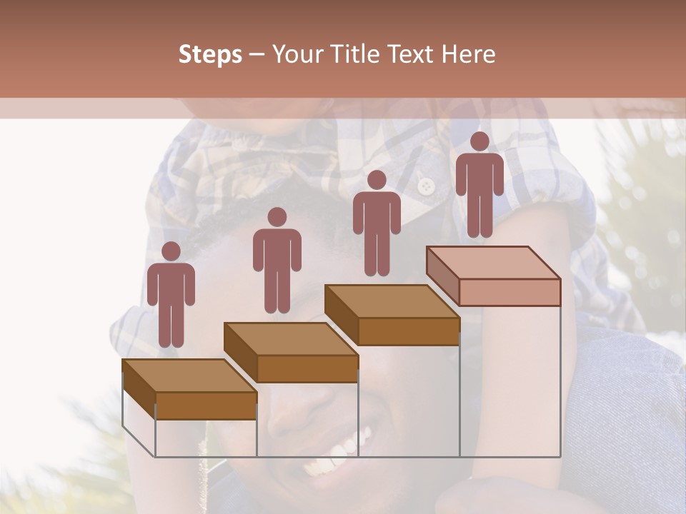 A Man Holding A Child On His Shoulders PowerPoint Template