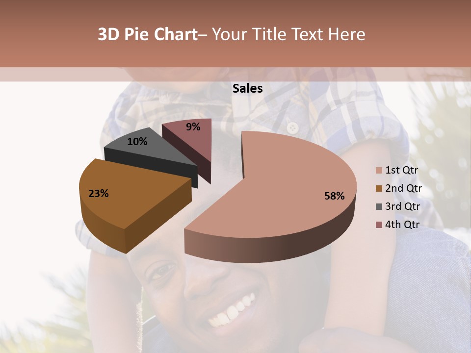 A Man Holding A Child On His Shoulders PowerPoint Template