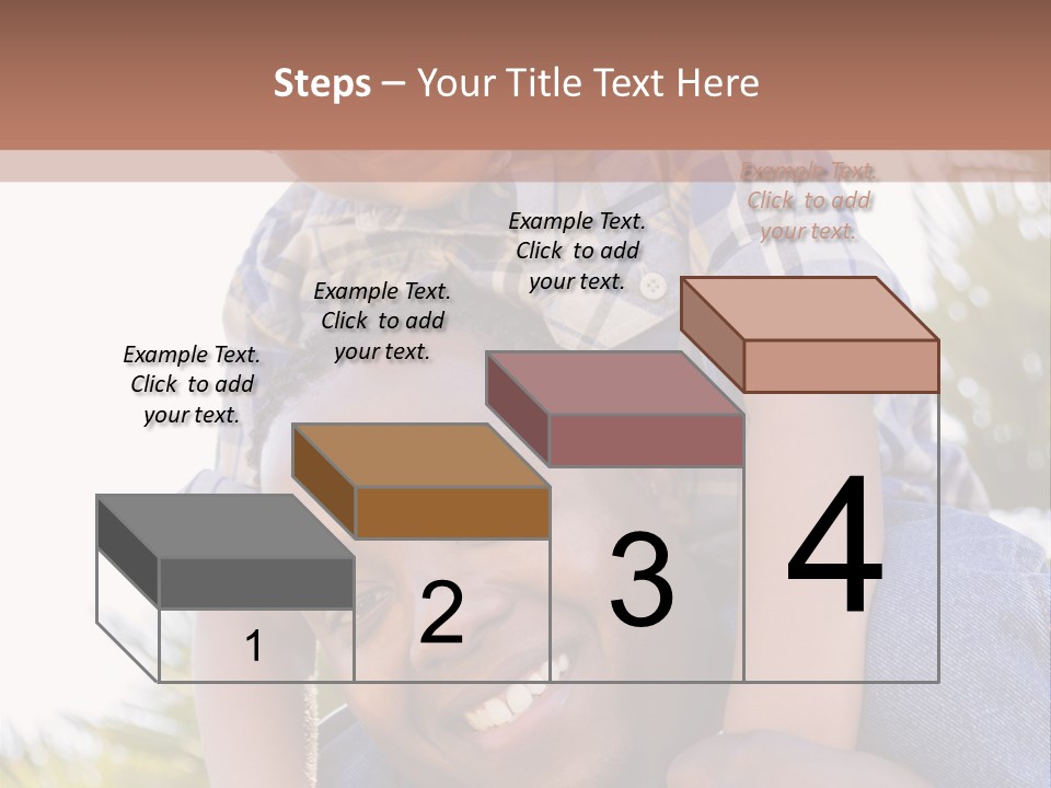A Man Holding A Child On His Shoulders PowerPoint Template