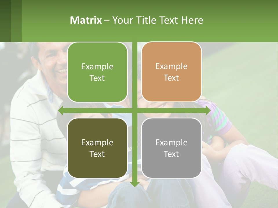 A Family Is Posing For A Picture In The Grass PowerPoint Template