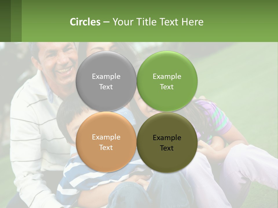 A Family Is Posing For A Picture In The Grass PowerPoint Template