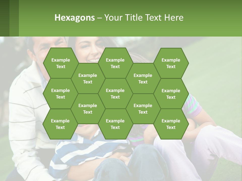 A Family Is Posing For A Picture In The Grass PowerPoint Template