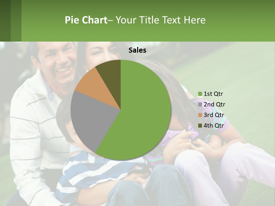 A Family Is Posing For A Picture In The Grass PowerPoint Template