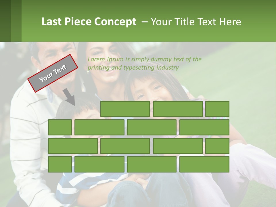 A Family Is Posing For A Picture In The Grass PowerPoint Template
