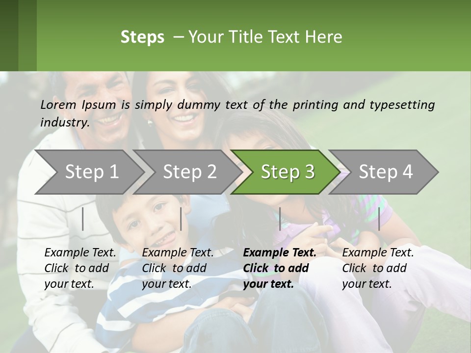 A Family Is Posing For A Picture In The Grass PowerPoint Template