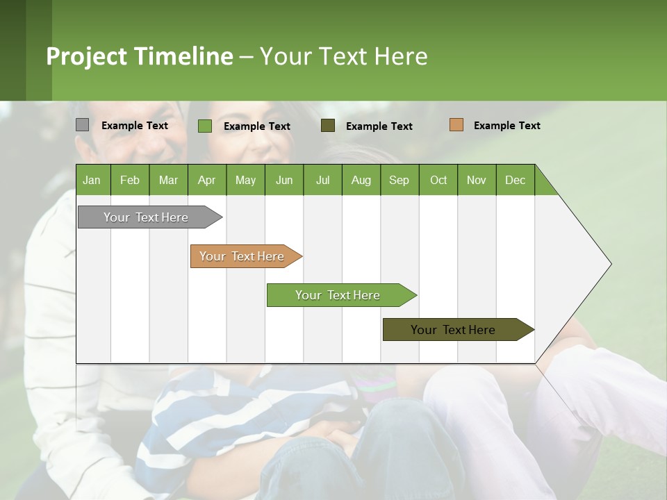 A Family Is Posing For A Picture In The Grass PowerPoint Template