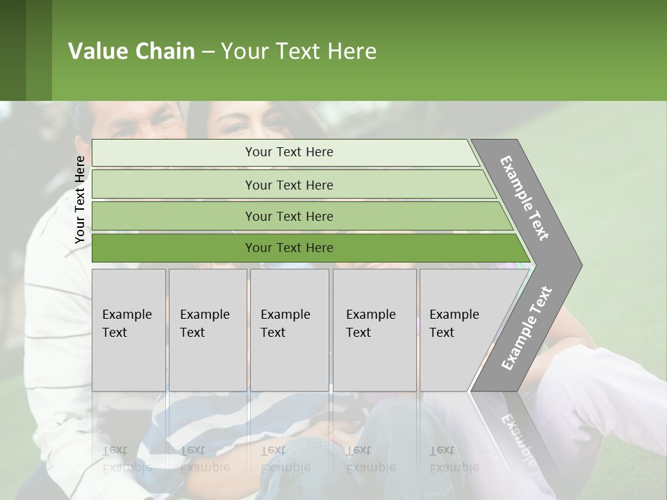 A Family Is Posing For A Picture In The Grass PowerPoint Template