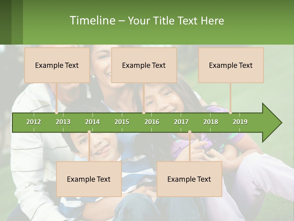 A Family Is Posing For A Picture In The Grass PowerPoint Template